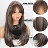MERISIHAIR Коричнево-серый синтетический волнистый женский парик из высококачественных синтетических волокон, легкий длинный многослойный натуральный парик