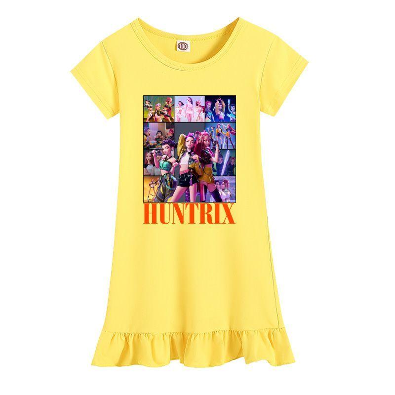 Детское повседневное платье Kpop «Охота на ведьм», летнее домашнее платье для сна для девочек