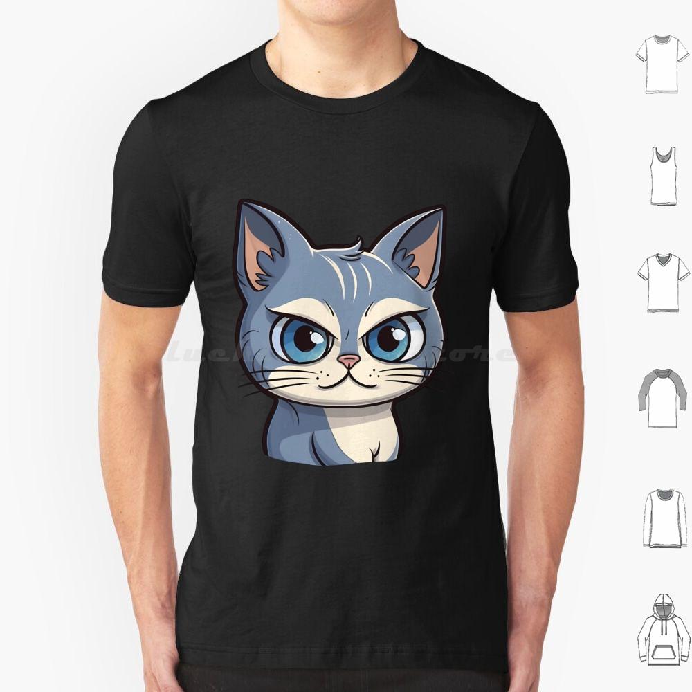 Милая Киска Футболка Мужская Женская Детская 6xl Кошка Милая Кошка Иллюстрация Мультяшная Кошка Дизайн Мяукающая Кошка Арт Игривая Кошка Рисунок