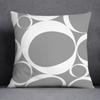 Gray Low White Flower Pattern Home Decoration Pillowcase Square Pillowcase Home Office Decoration Cushion Cover