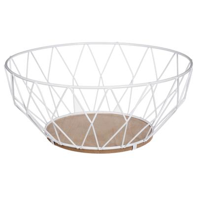 Diamond White Metal Fruit Basket