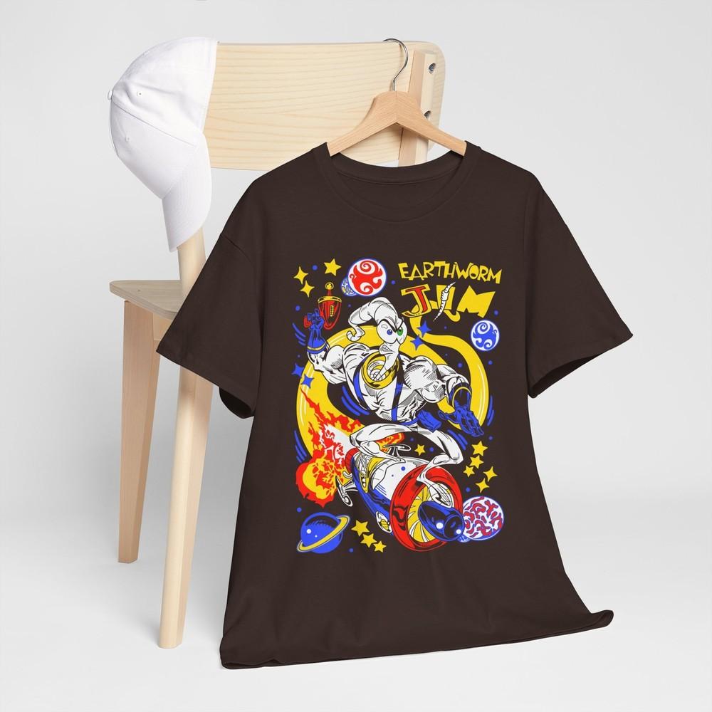 Earthworm Jim Tshirt Heroes Vintage Tee Anime Unisexga Gifts Shirt kids gift