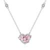 Цирконий Сердце Подвеска Ожерелья Y2K Розовое Сердце Дамы Девушки Элегантные Ключицы Цепочка Женщины Ювелирные Изделия Подарки
