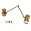 Swing Arm Wall Lamp Iron Adjustable Angle LED 3000K Warm Light Modern Wall Reading Sconce with E27