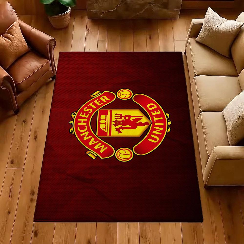 Manchester living room sofa Logo Rug Plush Rug Large Area Rug Nursery Mat Water Absorbent