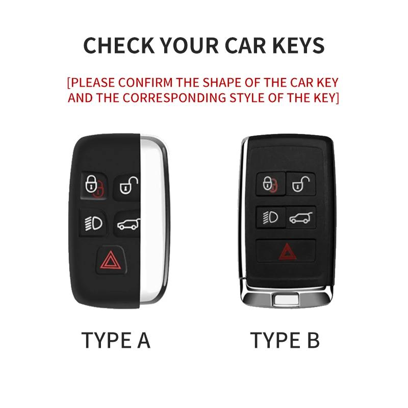 Car Key Case Cover for Land Rover Range Rover Evoque Discovery Sport Velar for Jaguar XE XF E-Pace F-Pace Suede Key Accessories NN91