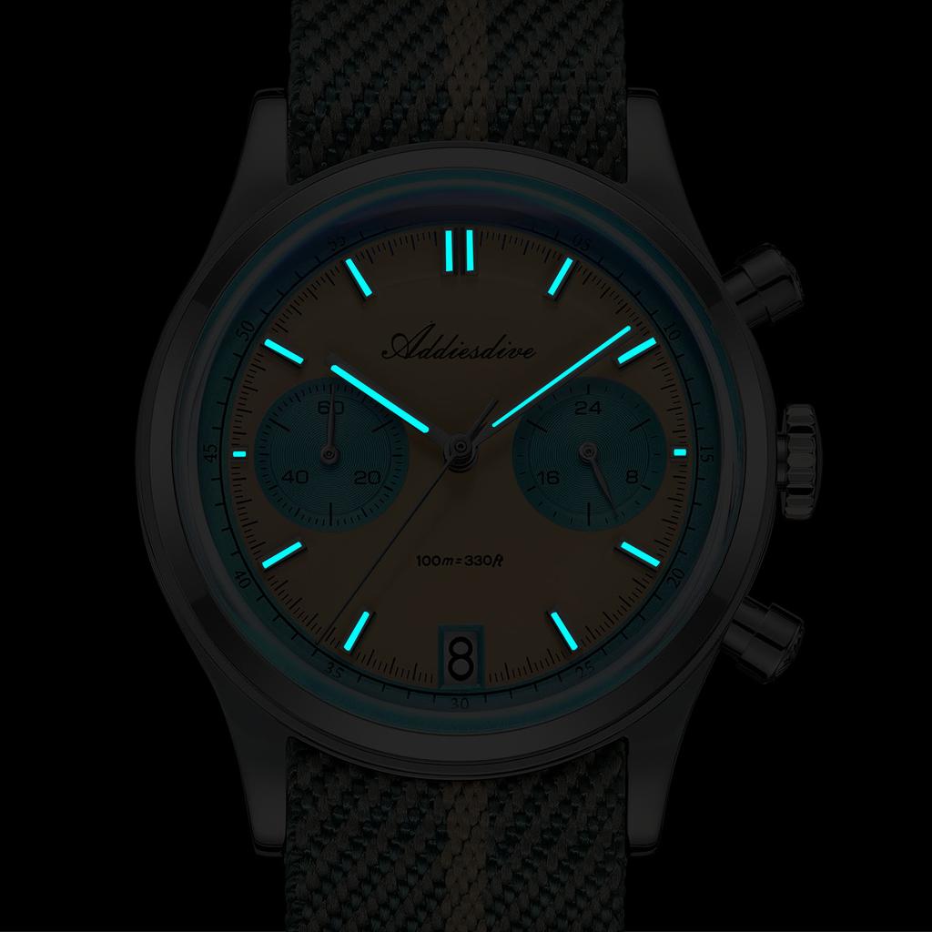 ADDIESDIVE NEW AD2095 Men's Watches VK64 Movement Quartz Wristwatch Waterproof 100m Chronograph AR Coating 38mm Luxury Watch Man