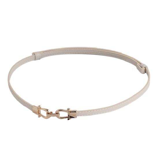 Женский тонкий тонкий ремень, пара пряжок, дизайн талии, поясной ремень с золотой пряжкой, регулируемая длина, ремень из искусственной кожи, аксессуары для одежды