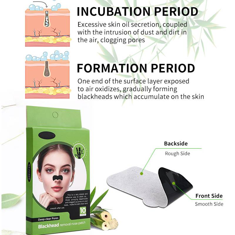 10 шт./коробка, черная маска для носа, удаление черных точек, глубоко очищающая поры, уход за кожей носа