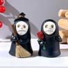 Halloween Ghost Ornament Skull Wizard Faceless Horror Mystery Man In Black Home Desktop Resin Ornament