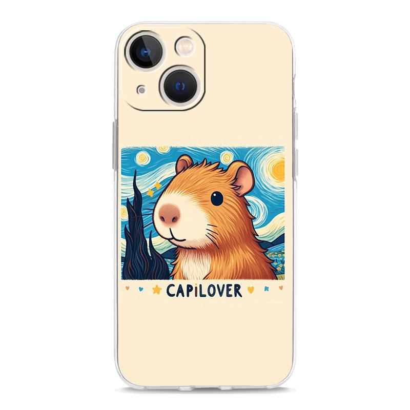 Чехол для телефона iPhone 17 Чехлы iPhone Air 16 15 12 13 14 Pro Max 7 8 Plus 16Pro iPhone11 Чехол Аниме Капибара Дельфин