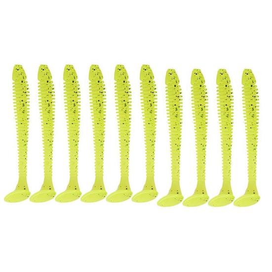 10/30/50Pcs Fishing Lures Soft Baits with T-Tail Vibrant Color Tear-Resistant Reusable Flexible Soft Artificial Lures Fake Baits