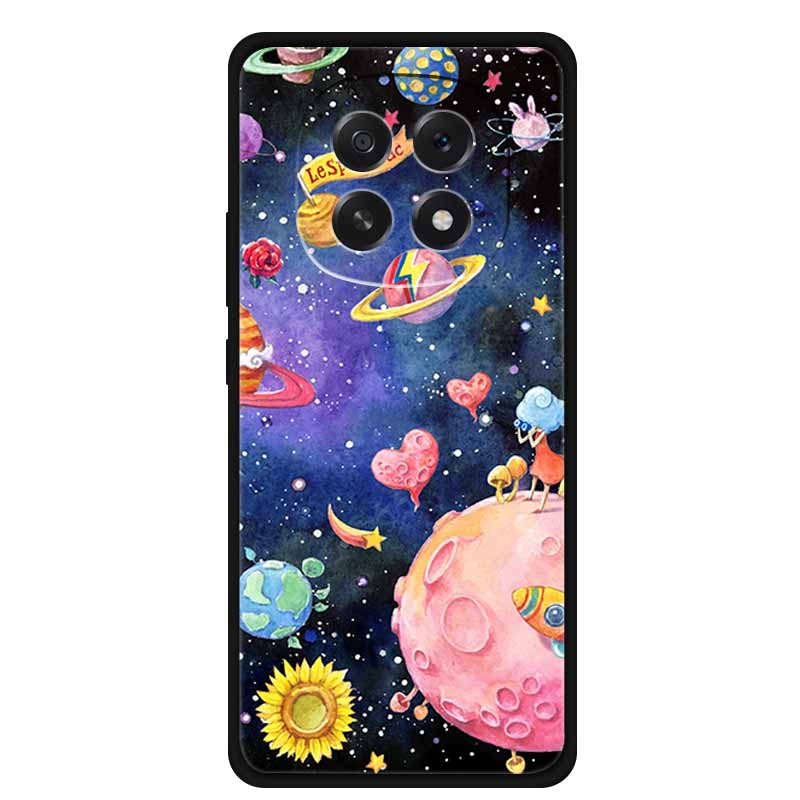 For Oppo A5 5G Phone Case 3D Relief Emboss Flowers Back Cover Black TPU Silicone Soft Case For Oppo A 5 PKQ110 Cases 6.7" Fundas