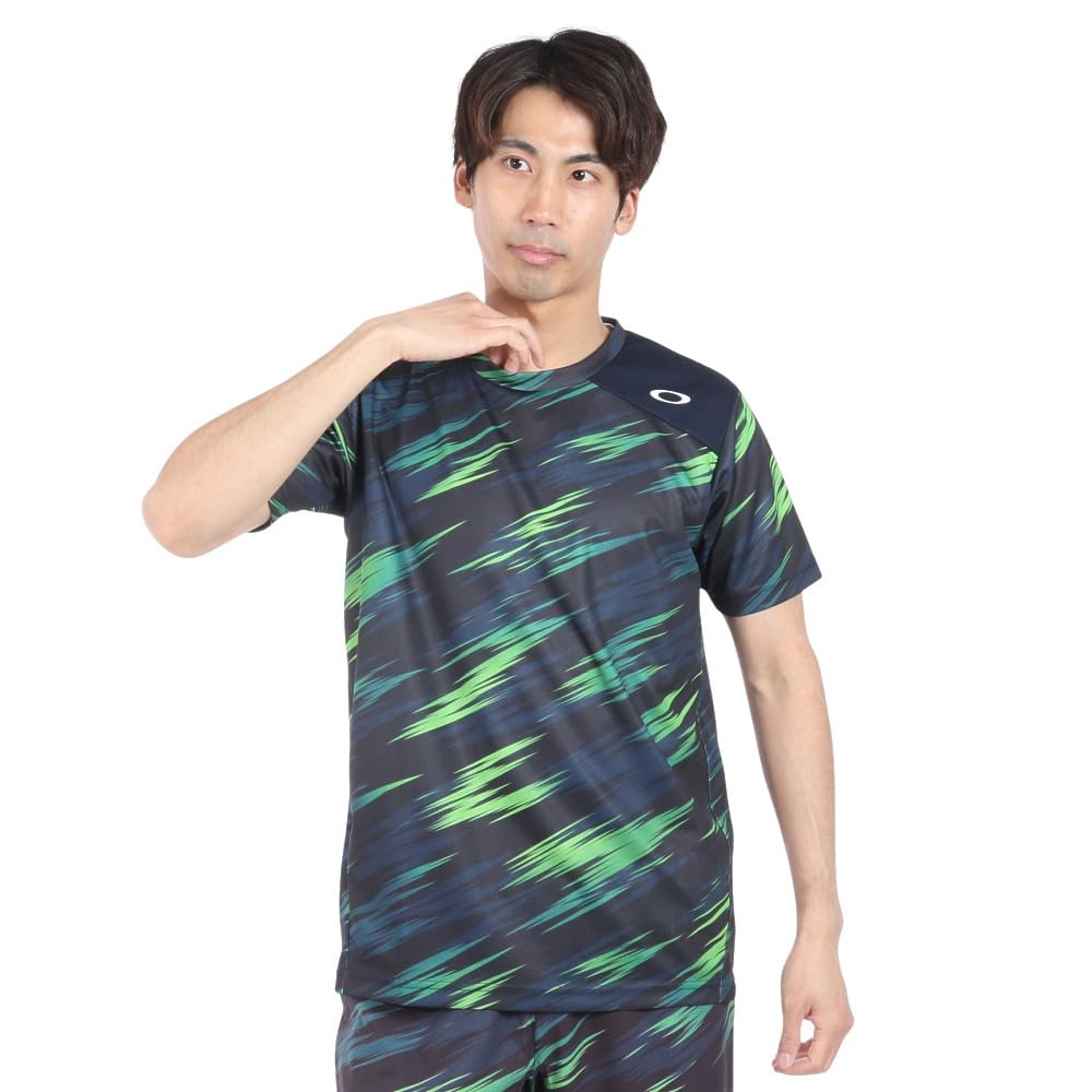 Теннисная футболка SLANT GRAPHIC SS TEE BLUE STORM PRINT размер S [Oakley] 9.0 (66В) (японский М)