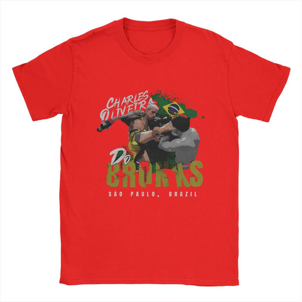 Чарльз Оливейра Ду Бронкс Бразилия Боксерская Футболка Мерч Мужская Женская из Чистого Хлопка Креативная Футболка с Коротким Рукавом Летняя Одежда