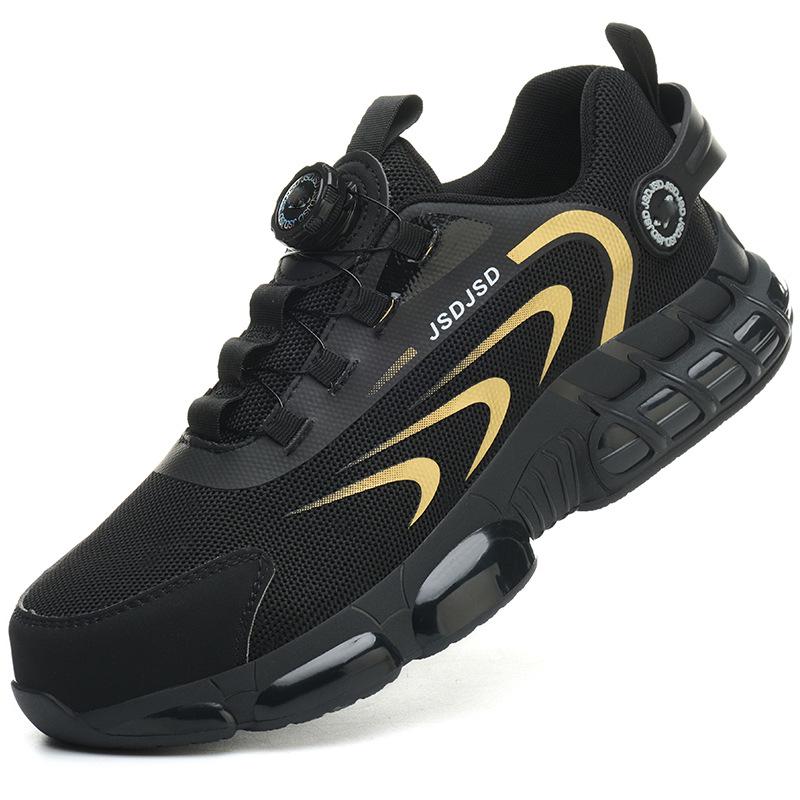 Мужская легкая защитная обувь со стальным подноском - Защита от ударов, Защита от проколов, Нескользящая, Износостойкая, Удобная рабочая обувь