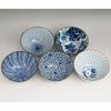 Nishikai Ceramic Picture Presentation Made In Diameter 18 Set of 5 31756 Bowl, Indigo, Change, Box, Japan, Cm,