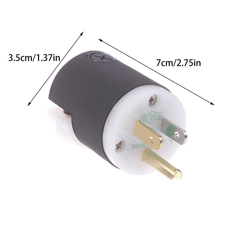 Hifi Audio Us Plug Female Socket Hbl5266C Nema 5-15P/15R Американский стандартный медный блок питания переменного тока Male Connector