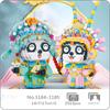 Peking Opera Panda Young Male Female Role Crown Pet Animal Doll Mini Diamond Blocks Bricks Building Toy For Children No Box