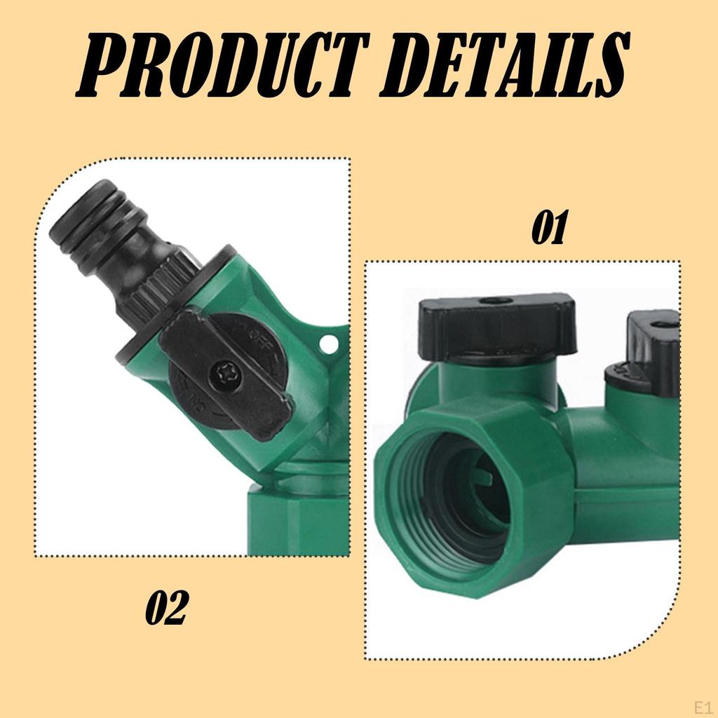 Garden Hose Splitter Adapter Easy To Install Replaces Y Shape Tap for Watering