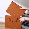 Multifunctional Contract File Folders A4 Leather Writing Case with Closure  Resume