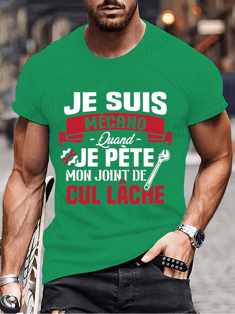 You Know I'm Mechano T Shirt Funny French Dad Gift Worker Humor Shirts Vintage Tee Casual Unisex Summer Fashion T-shirts Clothes