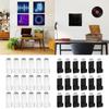 Self Adhesive Album Record Display Shelf 18PCS Acrylic Record Storage Holder for Album Easy Installation Wall Decors