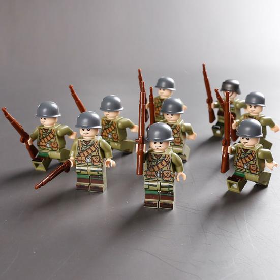10 шт. фигурка солдата с 10 стрелком оружие аксессуары блок мелкие частицы строительная игрушка солдат модель настольный песок