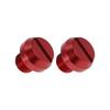 A ABSOPRO Motorcycle Mirror Hole Plug Right Hand M10x1.25 Motorcycle Rear View Mirror Screw Red 2pcs