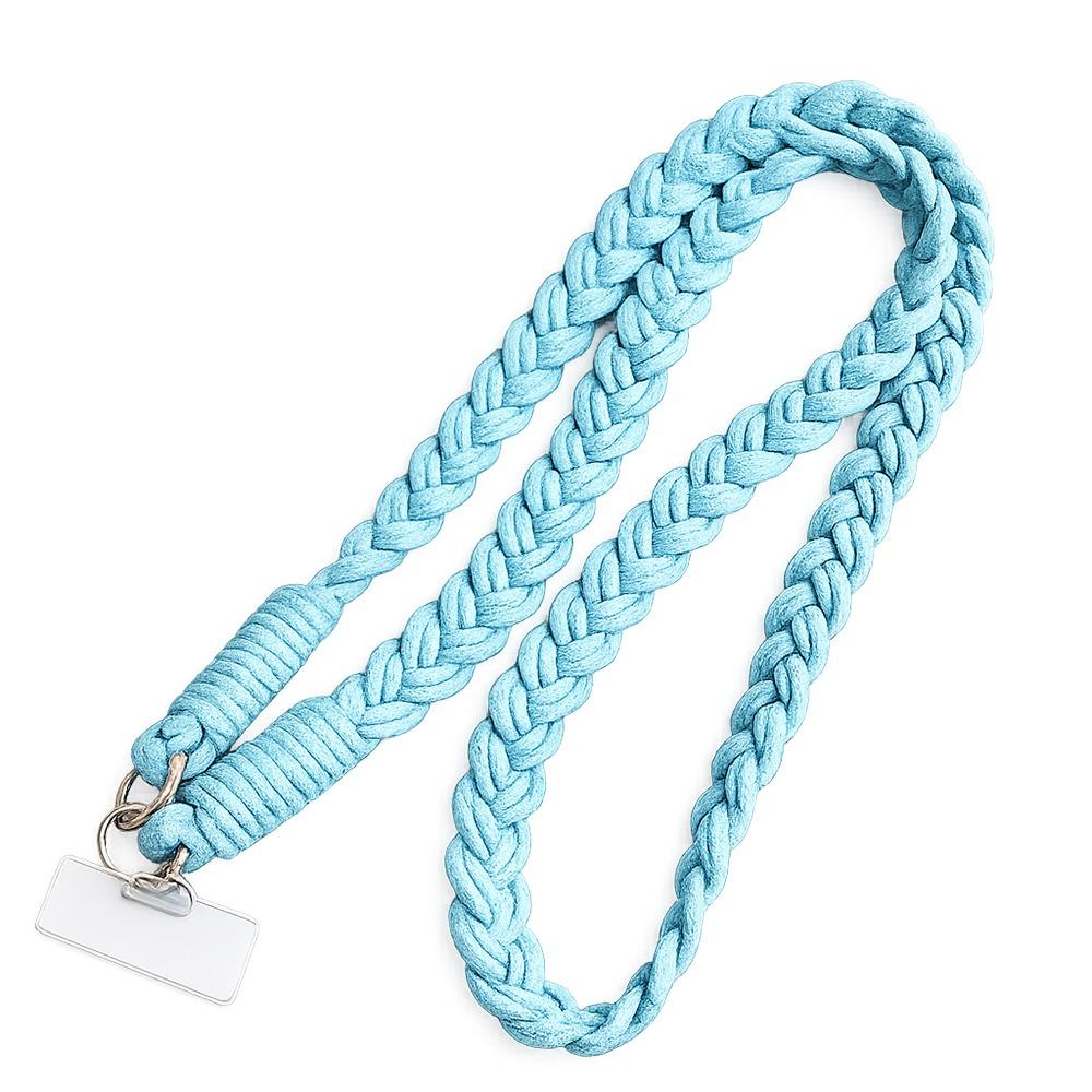 Macrame Woven Phone Lanyard Clear TPU Connector Neck Phone Strap Phone Keychain Strap for Phones