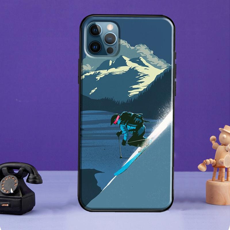 Лыжный чехол для катания на лыжах, сноуборде и сноуборде для iPhone 13 11 14 Pro Max 12 mini, полный чехол для iPhone XR XS Max X 7 8 Plus SE 2020
