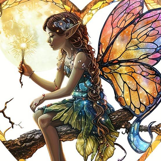 Сказочное подвесное украшение в виде сердца, настенный кулон из акрилового витражного стекла, подвеска для домашнего садового декора