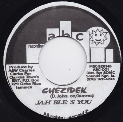 7-дюймовая пластинка CHEZIDEK / TONY REBEL - Jah Bless You / As A People NONE ABC Recording Jamaica Регги, Ска и Даб Б/У