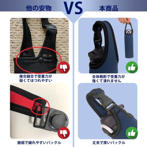 Futakuchi Insulated Water Bottle Cover for 500ml, 600ml, and 800ml Thermoses, Includes Handbag, Crossbody, or Shoulder Strap, and Includes Pouch for T