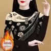 Женская двухсторонняя бархатная рубашка: Стильная, С принтом, Свободного кроя, Стройнящая, Омолаживающая, Универсальная осенне-зимняя базовая вещь.