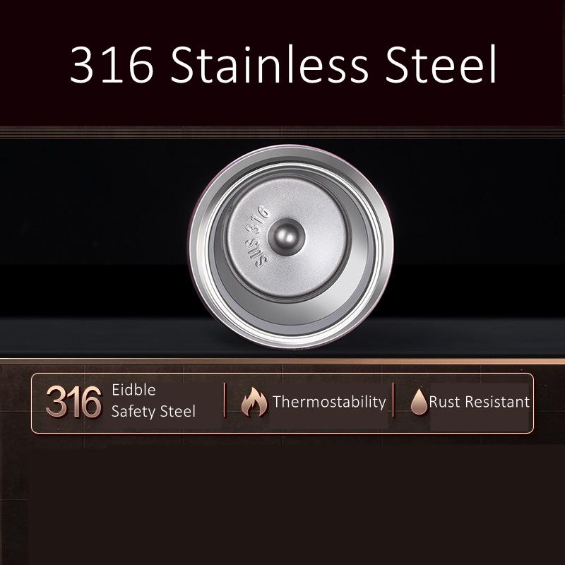 LFGB сертифицированный 316 нержавеющая сталь 140 мл мини термос 99,9% антибактериальный карманный бутылка для воды кофейная чашка для женщин и девочек