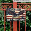 Плоский 2D, 1 шт. Алюминиевый знак "250-летие 1776-2026" Белоголовый орлан, 12x8 дюймов - Патриотический флаг США и Винтажный дизайн орла, Металл ко Дню независимости