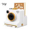 Coffee Decoration Accessories 3D Printed Latte Art Camera, Manual Powder Printer with Handheld Stencil Machine Template Cards, Cocoa Cinnamon