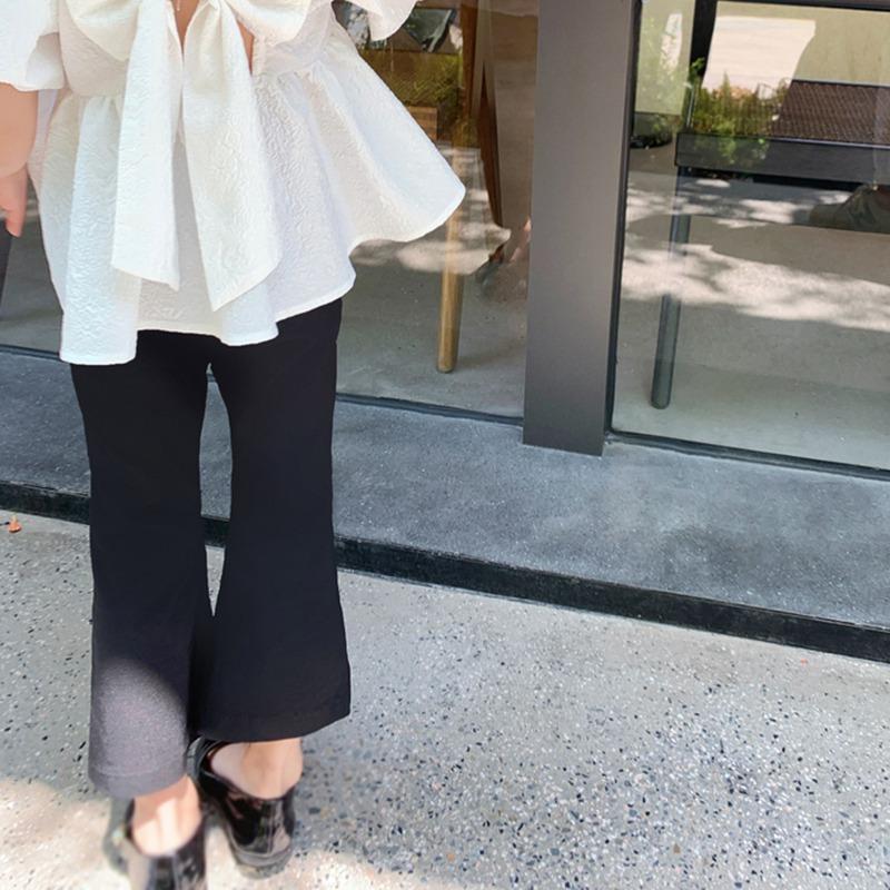 Детские брюки для девочек, черные расклешенные танцевальные брюки