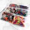 50/100PCS Hair Bands For Kids Baby Girls 3cm High Elastic Mixed Colors Headband Scrunchies Headwear Hair Accessories Gift Holder