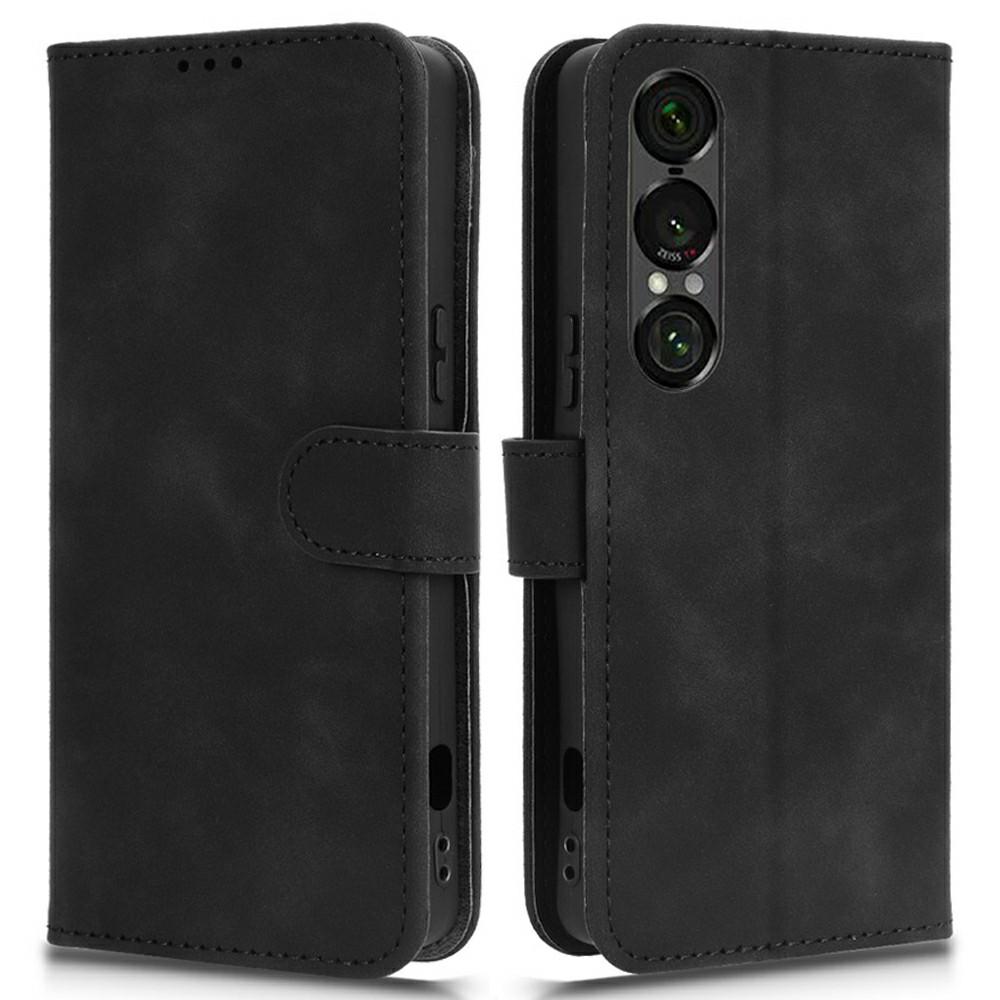 For Sony Xperia 1 VII Leather Case Skin Feel Anti Drop Wallet Flip Phone Cover