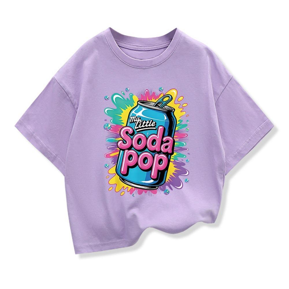 Детские футболки с коротким рукавом My Little Soda Pop Летние хлопковые свободные футболки для мальчиков и девочек Повседневные футболки