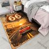 Старинный знак Route 66 закат кабриолет Ковер с принтом для гостиной спальни дивана домашнего декора Рус Нескользящий коврик для пола Роскошный подарок