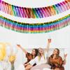 Eye-catching Vertical Stripe Dark Color Rainbow Banner For Festive Party Atmosphere