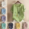 Women's Fashion Dragonfly Prined Short Sleeve T-shirt Loose Cotton Shirt Casual Loose Summer Blouse Tops Plus Size