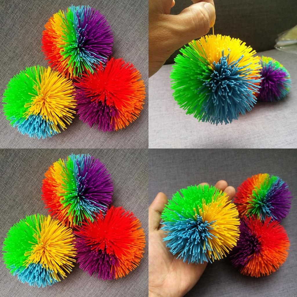 Красочный силиконовый мячик Куш, яркая сенсорная игрушка, идеально подходит для аутизма и особых потребностей