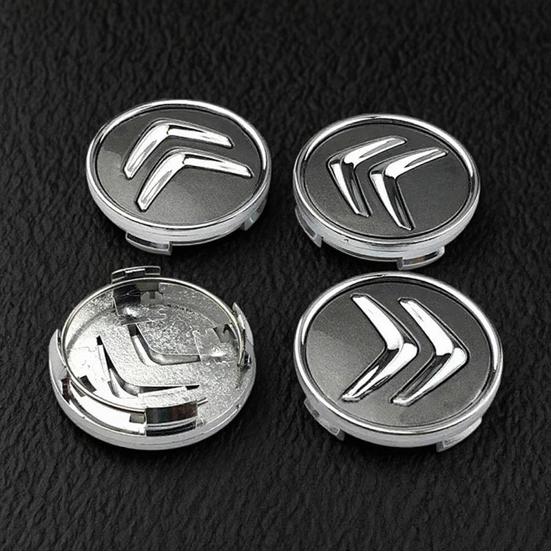 Колпачок ступицы колеса с логотипом Citroën, АБС + Металлический сплав, Крышка ступицы для C3 C4 C5 C1 Berling Xsara Picasso, Запасной набор эмблем на диск колеса