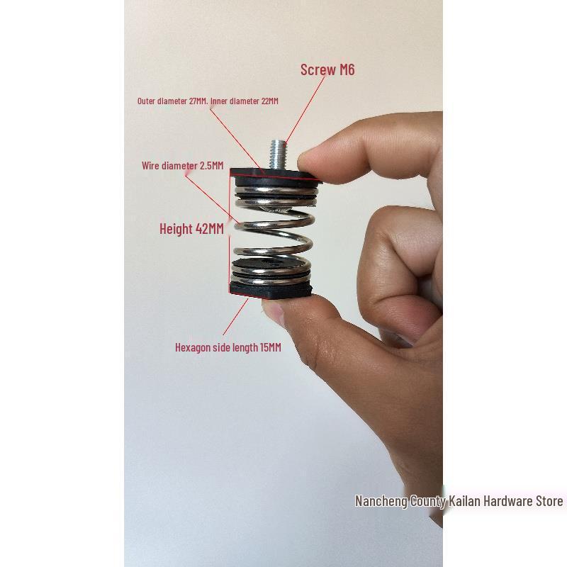 M6 Anti-Vibration Foot Pad Shock Absorber Spring, Compression Spring for Air Pump, Oxygen Concentrator, Centrifuge, Mechanical Impact Resistance.