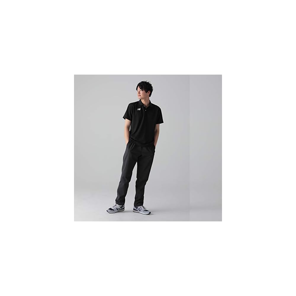 New Balance Polo Shirt, Game Polo Shirt, Black (BK), Japan Size XL (equivalent to Japanese size XL)