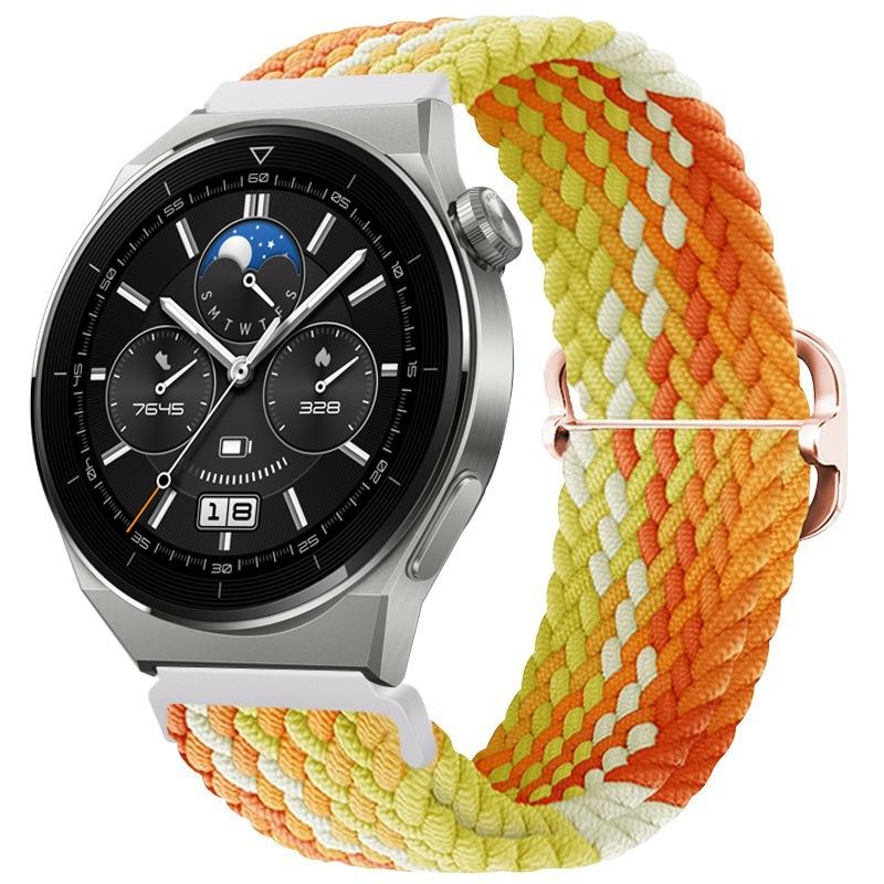 Плетеный ремешок 22 мм 20 мм для Huawei Watch 3/4/GT/5/6/Pro 46 мм Нейлоновый петлевой браслет для Samsung Galaxy Watch 7/6/Classic/5/Pro